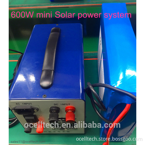 12V LiFePO4 battery with 600W mini Solar lithium Power system price for camping lighting